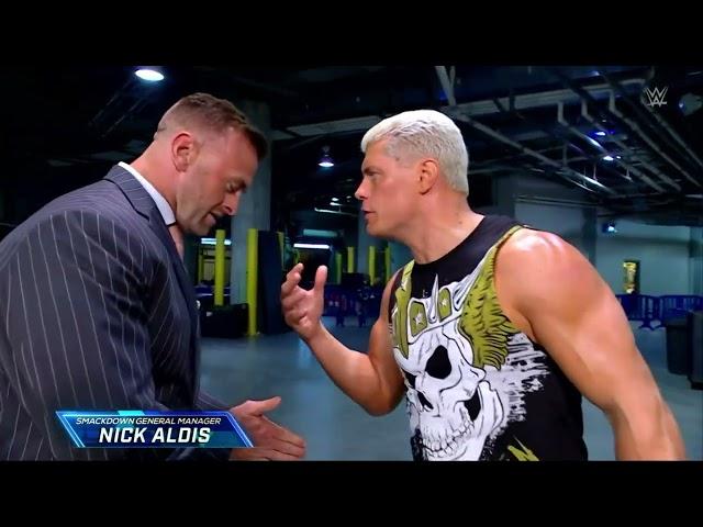 Nick Aldis tells Cody Rhodes that he will need a partner: SmackDown, Jul. 19, 2024