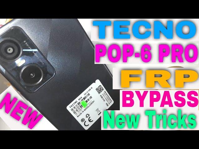 Tecno Pop 6 Pro (Be8 ) Frp Bypass New Method 2023 | Tecno Google Account Remove Latest Version