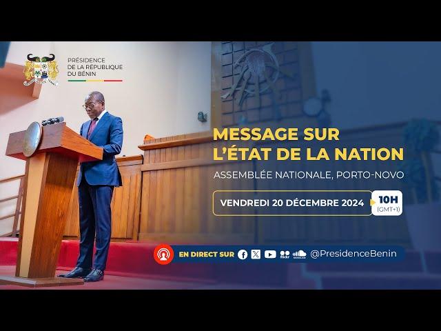 Message sur l'état de la Nation | Patrice TALON à l'Assemblée Nationale