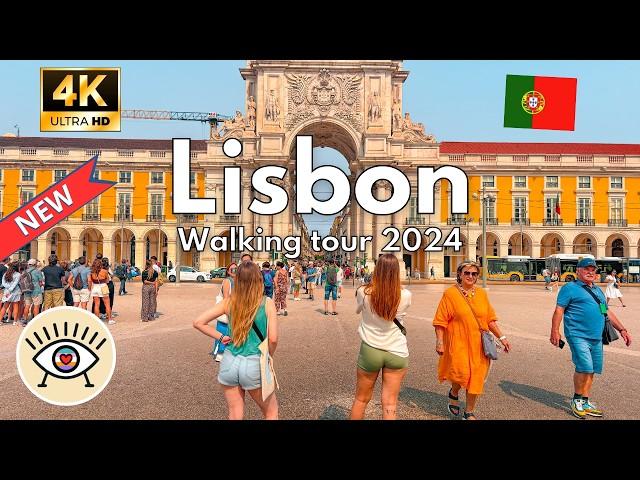 Lisbon, Portugal, Walking Tour   Walking with Subtitles [4K Ultra HD/60fps]