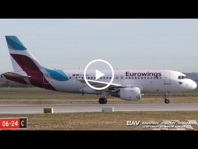 Airbus A319 - Eurowings D-ABGJ - takeoff at Memmingen Airport