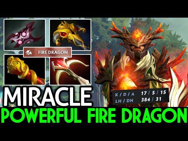 MIRACLE [Dragon Knight] Power Fire Dragon Full Physical Build Dota 2