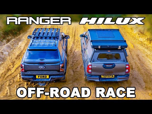 New Ford Ranger v Toyota Hilux: OFF-ROAD RACE!