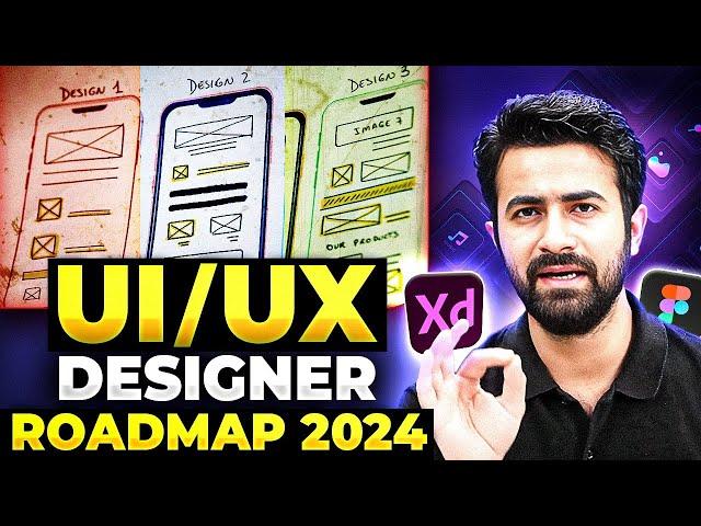 How to become UI/UX designer🫡||UI/UX developer roadmap for 2024|| UI/UX designer