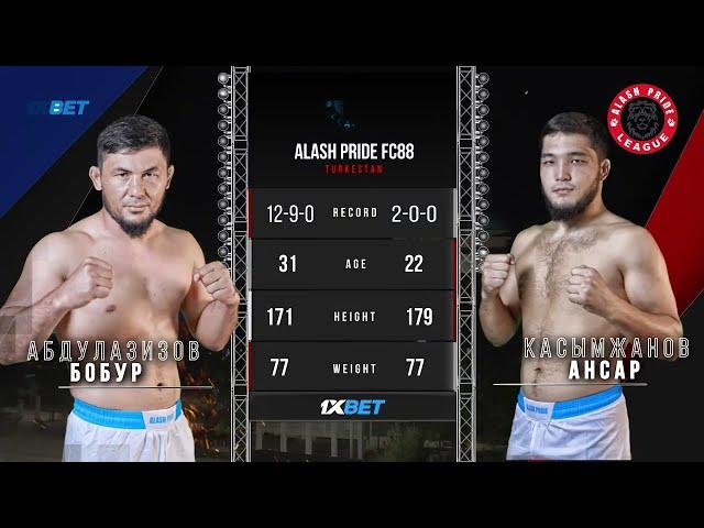 Bobur Abdulazimov  vs   Ansar Kasymzhanov   ALASH PRIDE FC 88