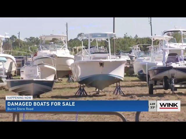 Hundreds of boats up for auction at salvage yard along Burnt Store Road