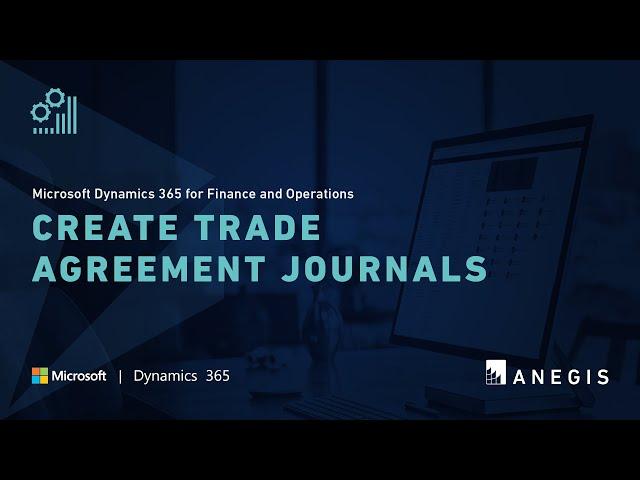 Microsoft Dynamics 365 for Finance and Operations: Create Trade Agreement Journals