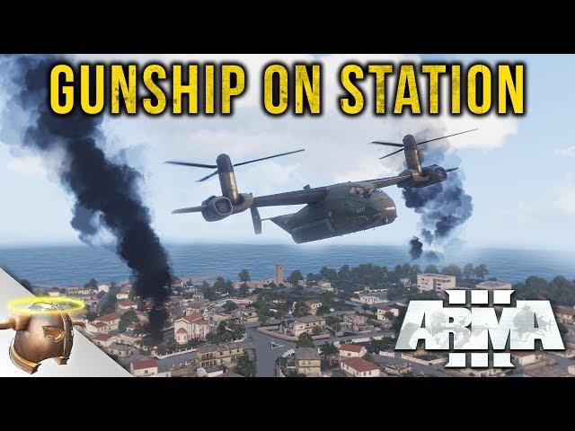 GUNSHIP ON STATION: ARMA 3 dual-perspective close air support mission | RangerDave