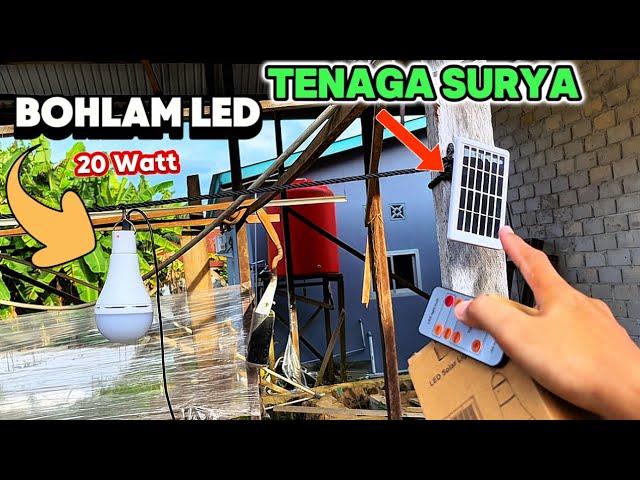 ‼️Bohlam Solar Cell Paling Terang || Review Bohlam Led Tenaga Surya 20 Watt