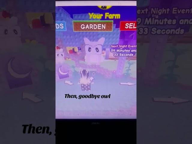 goodbye owl, welcome queen bee!#roblox #fypシ゚viral #growagarden