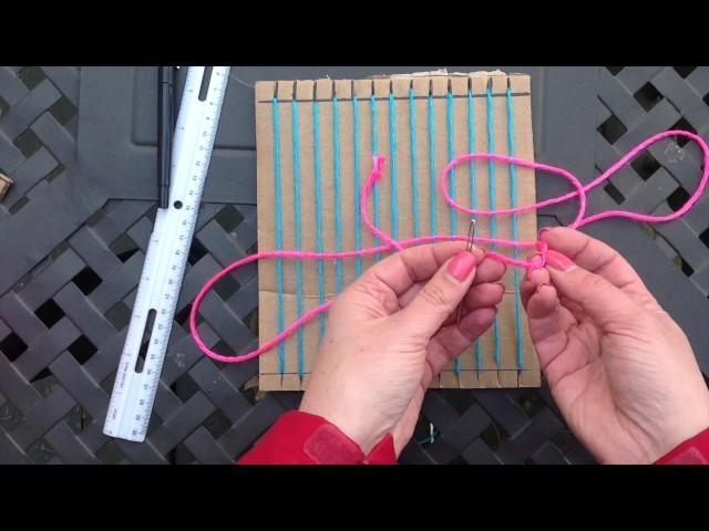 Weaving on a Cardboard Loom (part 1)