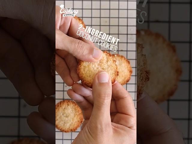 Easy 2-Ingredient Coconut Cookies 