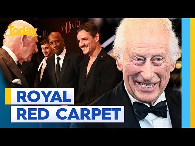 King Charles walks red carpet at world premiere of Gladiator II | Today Show Australia