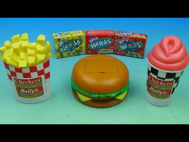 2004 CANDY KEEPERS set of 3 CHECKERS and RALLY'S CANDY DISPENSER COLLECTIBLES VIDEO REVIEW