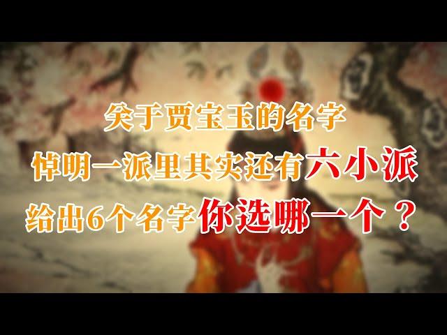关于贾宝玉的名字，悼明一派里其实还有六小派，争论不休，给出了6个名字，你选哪一个？ #红楼梦 #贾宝玉 #名著 #红学 #曹雪芹 #中国文化 #history #中国古典文学 #头条古籍