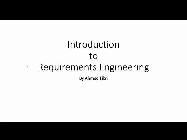 introducton to requirements engineering