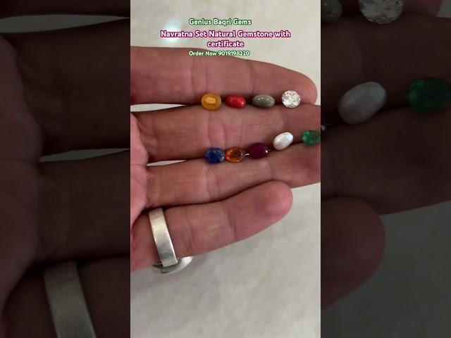 #beautiful Natural Gemstone | Navratna Set | with certificate | Lab report #viralvideo #shorts