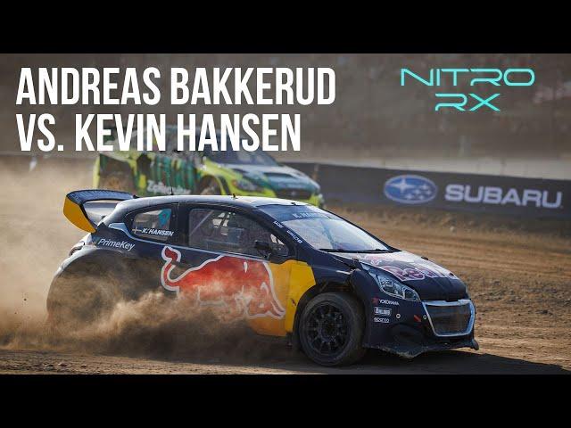 Andreas Bakkerud vs. Kevin Hansen | Nitro Rallycross Battle Bracket Round 4 Day 1