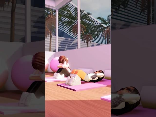 Pilates Session!  #roblox #robloxrp #roleplay #berryave #bloxburg #brookhaven