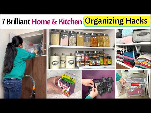 7 BRILLIANT Home And Kitchen Organization Ideas | Space Saving Ideas | Smart Organizing Hacks