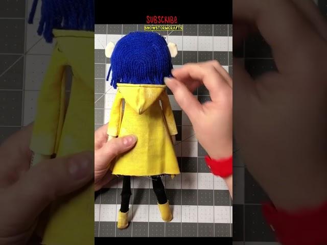 Coraline doll #diy #art #shorts #short #shortsviral #shortvideo #shortsfeed #shortfeed #howto #doll