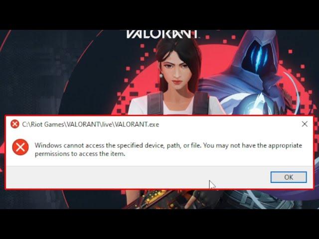 Windows Cannot Access Specified Device Path or File You May Not Have Appropriate Permissions