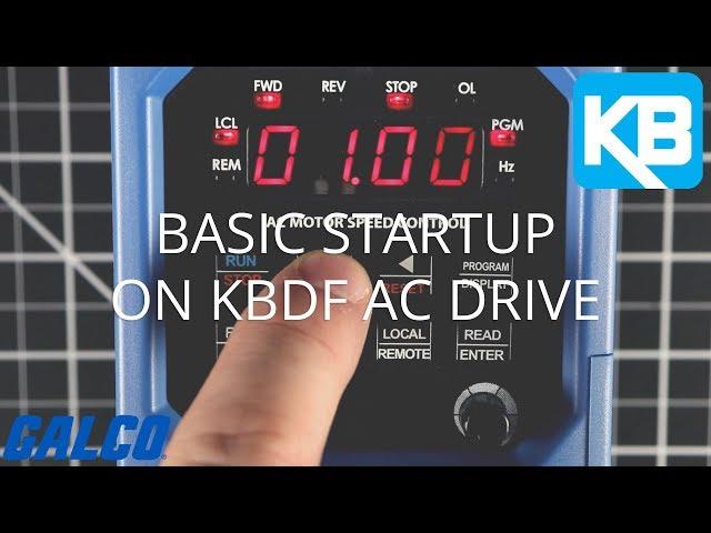 Basic Startup on KB Electronics KBDF AC Drive