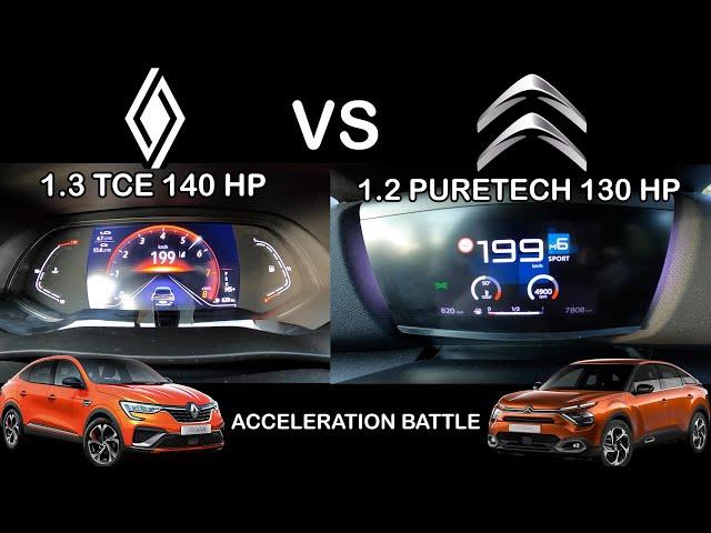 Renault ARKANA 2022 vs Citroen C4 - Comparison Speed