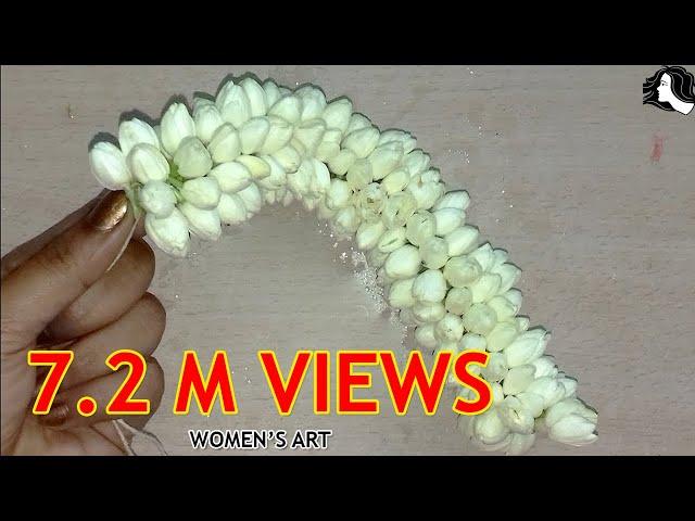 how to make jasmine flower garland in tamil | easy method to string malligai poo malai