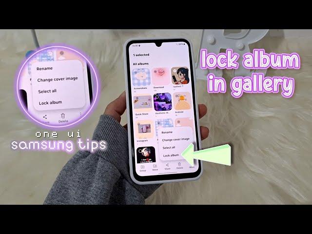 how to lock gallery album in samsung  samsung tips and tricks