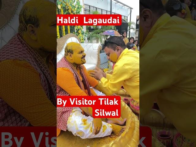 Manas Manuraj lai Haldi lagaudai # Visitor Tilak silwal #youtubeshorts # haldi song#