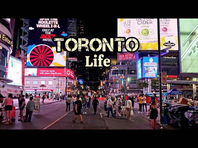 Toronto life in 2023 Downtown Toronto, Ontario, Canada 4K