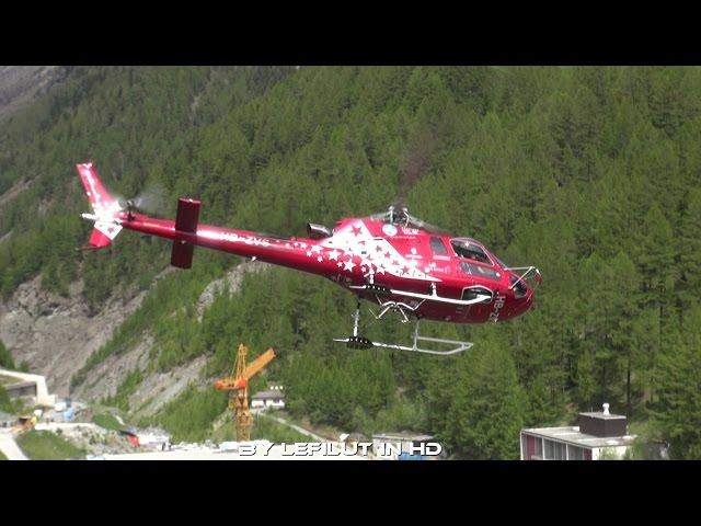 [AIR ZERMATT] Spektakulärer Start und Landung | Eurocopter AS 350 Ecureuil