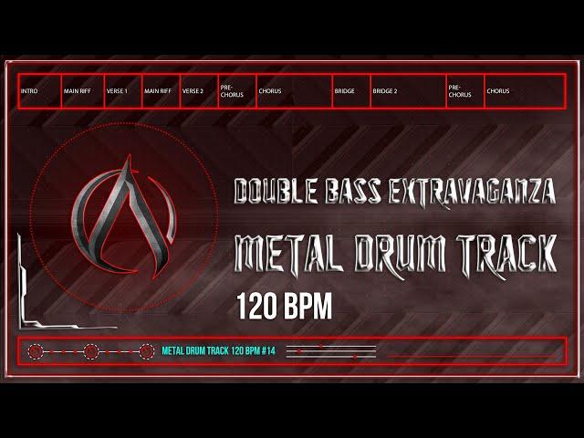 Double Bass Extravaganza Metal Drum Track 120 BPM | Preset 3.0 | Reissued (HQ,HD)
