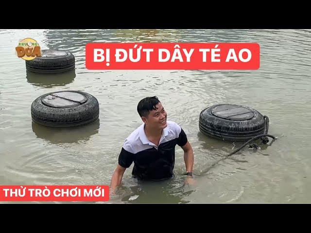 Khương Dừa thử trò chơi mới cho Quán Ăn Hai Bống Có Ô bị sự cố rớt ao