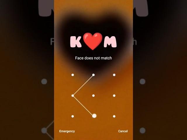 K love M pattern lock ️ || KM Phone lock || Love status #status