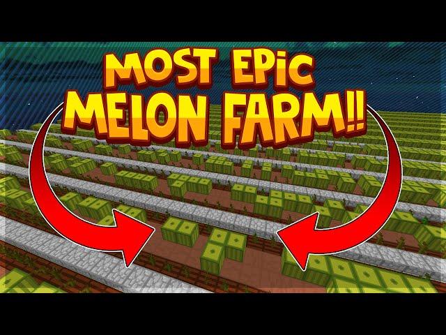 MOST INSANE MELON FARM I BUILT!! | Minecraft Skyblock | MCCentral | #4