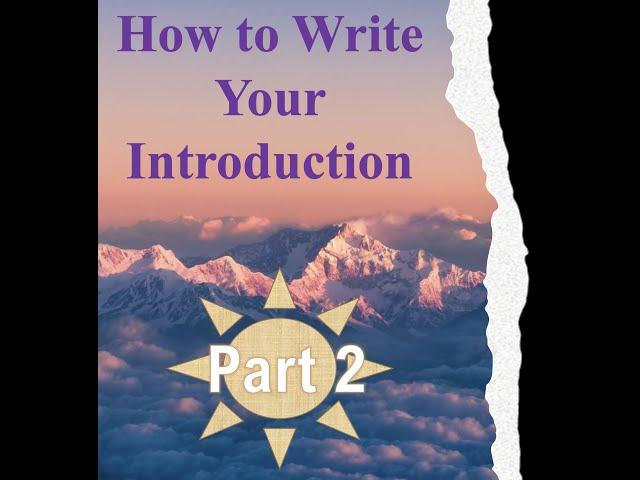 How to Write Your PhD Introduction