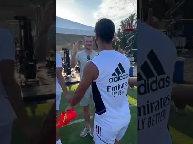  Hi, Gareth! Bale visits ex-Real Madrid teammates in LA! #shorts #realmadridshorts