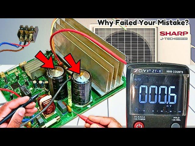 Troubleshooting Sharp AC Circuit Board: Blown Capacitors & IPM Failure