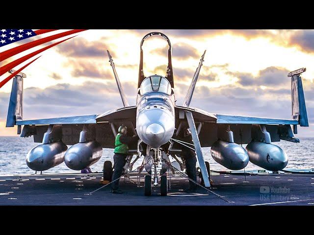 US Aircraft Carrier Flight Ops: Epic Takeoffs & Landings at Sea