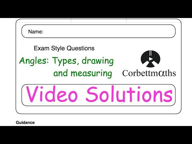 Angles Answers - Corbettmaths