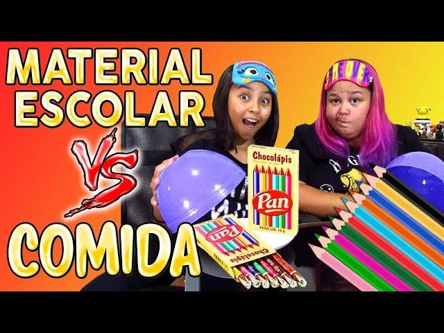 MATERIAL ESCOLAR VS COMIDA | DESAFIO | COISAS DA LUNA