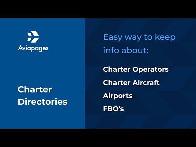 Aviapages Charter Aircraft Directory App #businessaviation #charter #aviation #flight #airpot