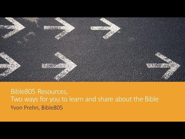 The Two Resource Sites of Bible 805