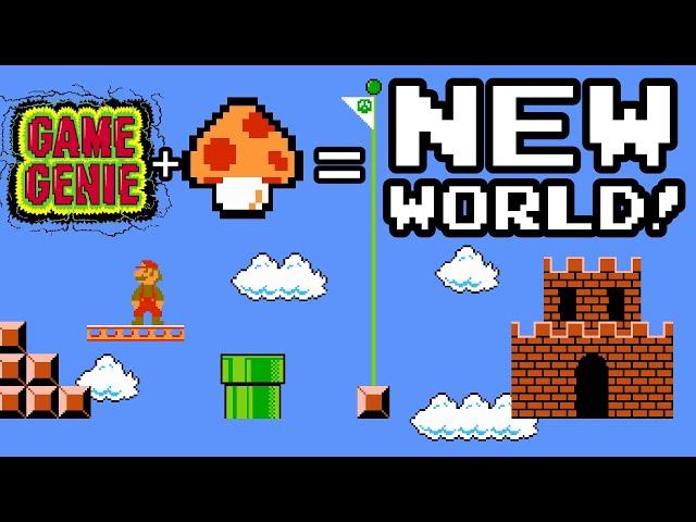 Parallel Universe in Super Mario Bros! (Gary's Game Genie SUPER Code!)