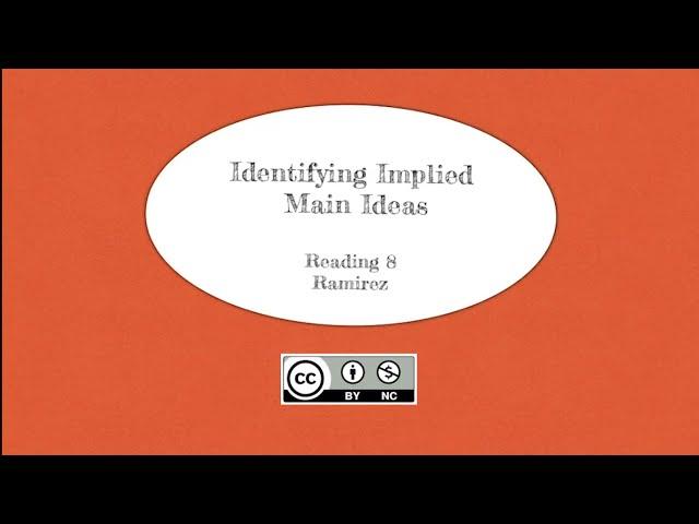 Identifying Implied Main Ideas