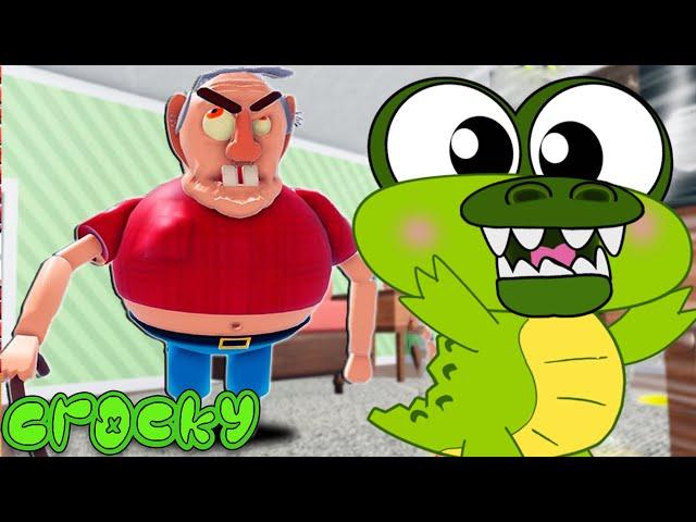 Crocky Escape Evil Grandpa's House - Roblox Obby