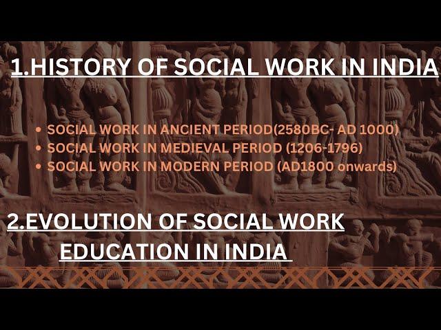 HISTORY OF SOCIAL WORK IN INDIA & EVOLUTION OF SOCIAL WORK EDUCATION IN INDIA #socialwork