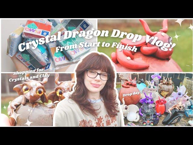 Small Business Shop Drop Vlog From The Very Beginning To Drop Day! | Crystal Shopping | Polymer Clay